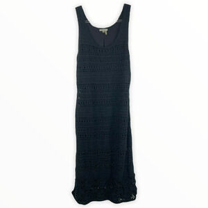 Tyler Boe Womens Size M Black Dress Crochet Sleeveless‎ Tank Partially Lined